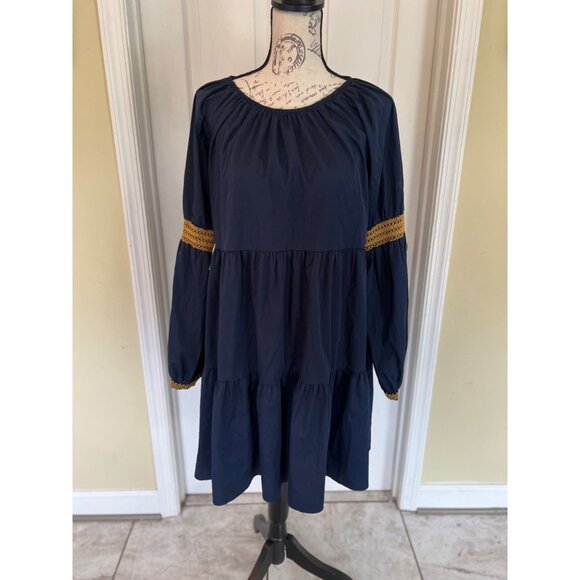 Elizabeth and James Dresses & Skirts - Elizabeth And James Embroidered Boho Dress Navy Blue Women's Large